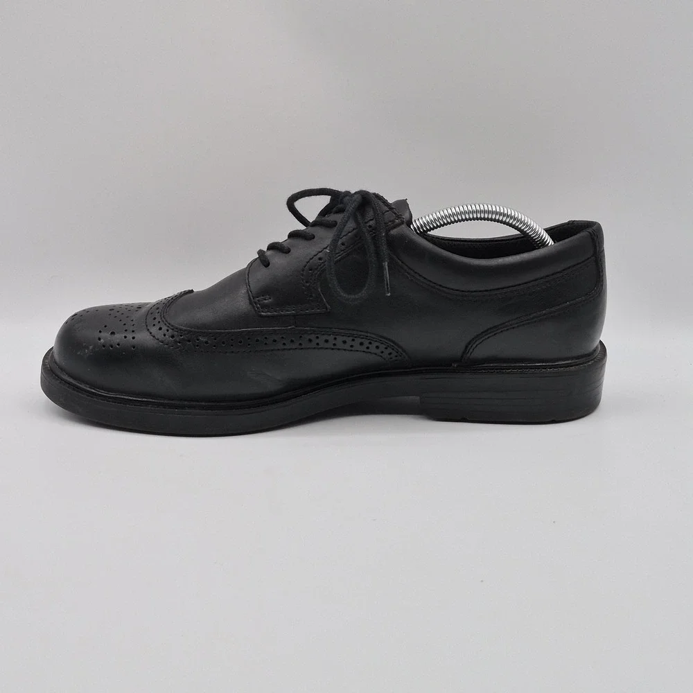Nunn Bush Shoes Mens Size 11‎ Black Leather Wingtip Dress Comfort Gel 83512-01
